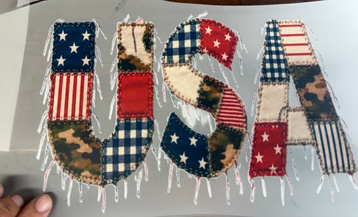 🇺🇸✨ NEW PATRIOTIC PATCHWORK DTF TRANSFER ✨🇺🇸
