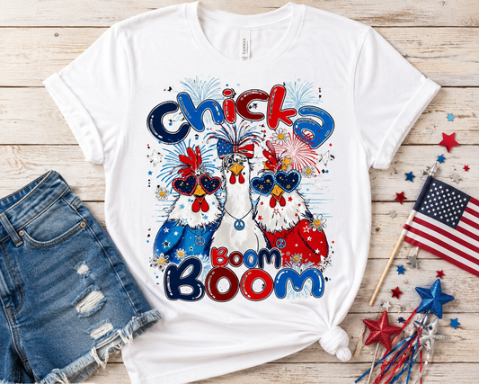 🐔🇺🇸 CHICKA BOOM BOOM! 🇺🇸 t-shirt

Chicka Boom Patriotic Chicken Graphic Tee | Fourth of July Shirt | Funny USA Chicken T-Shirt | Independence Day Apparel
