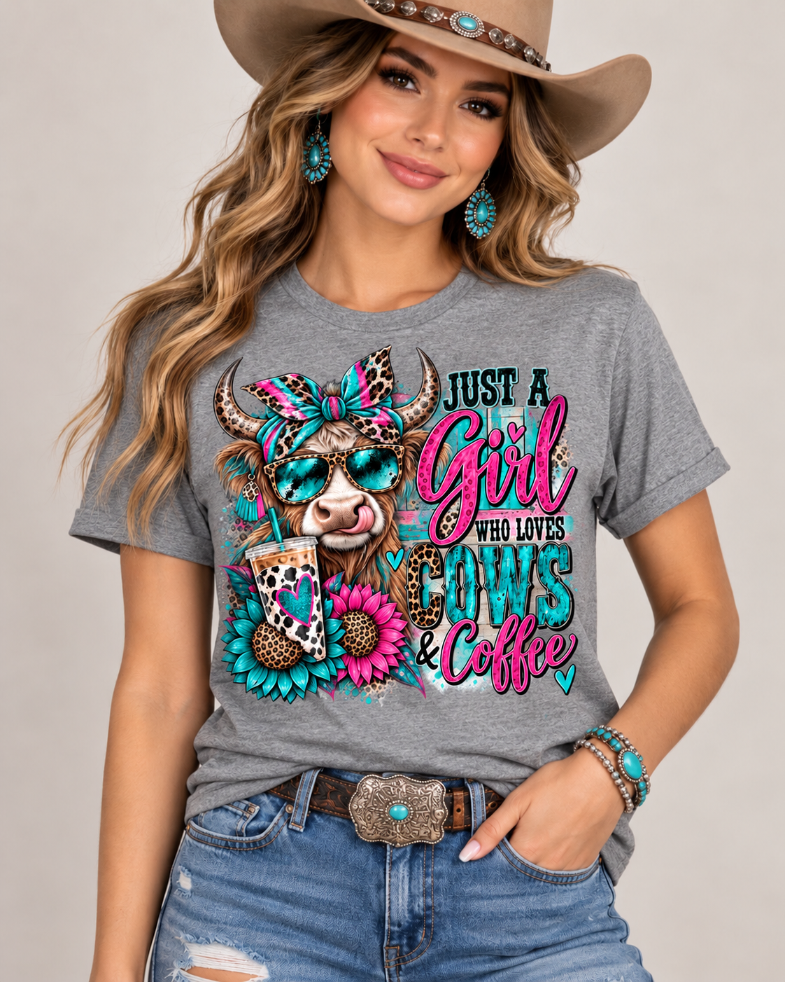 Just a Girl Who Loves Cows & Coffee” 🩷☕🐄