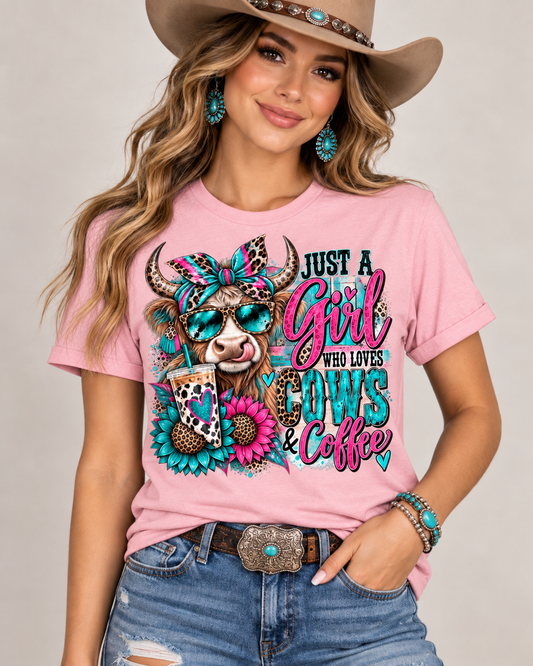 Just a Girl Who Loves Cows & Coffee” 🩷☕🐄