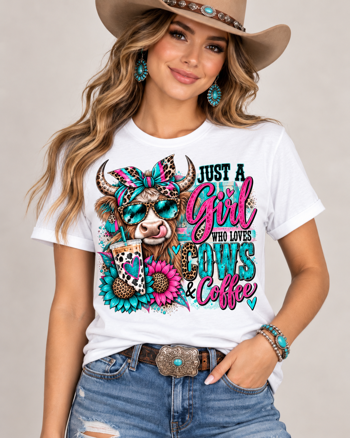 Just a Girl Who Loves Cows & Coffee” 🩷☕🐄