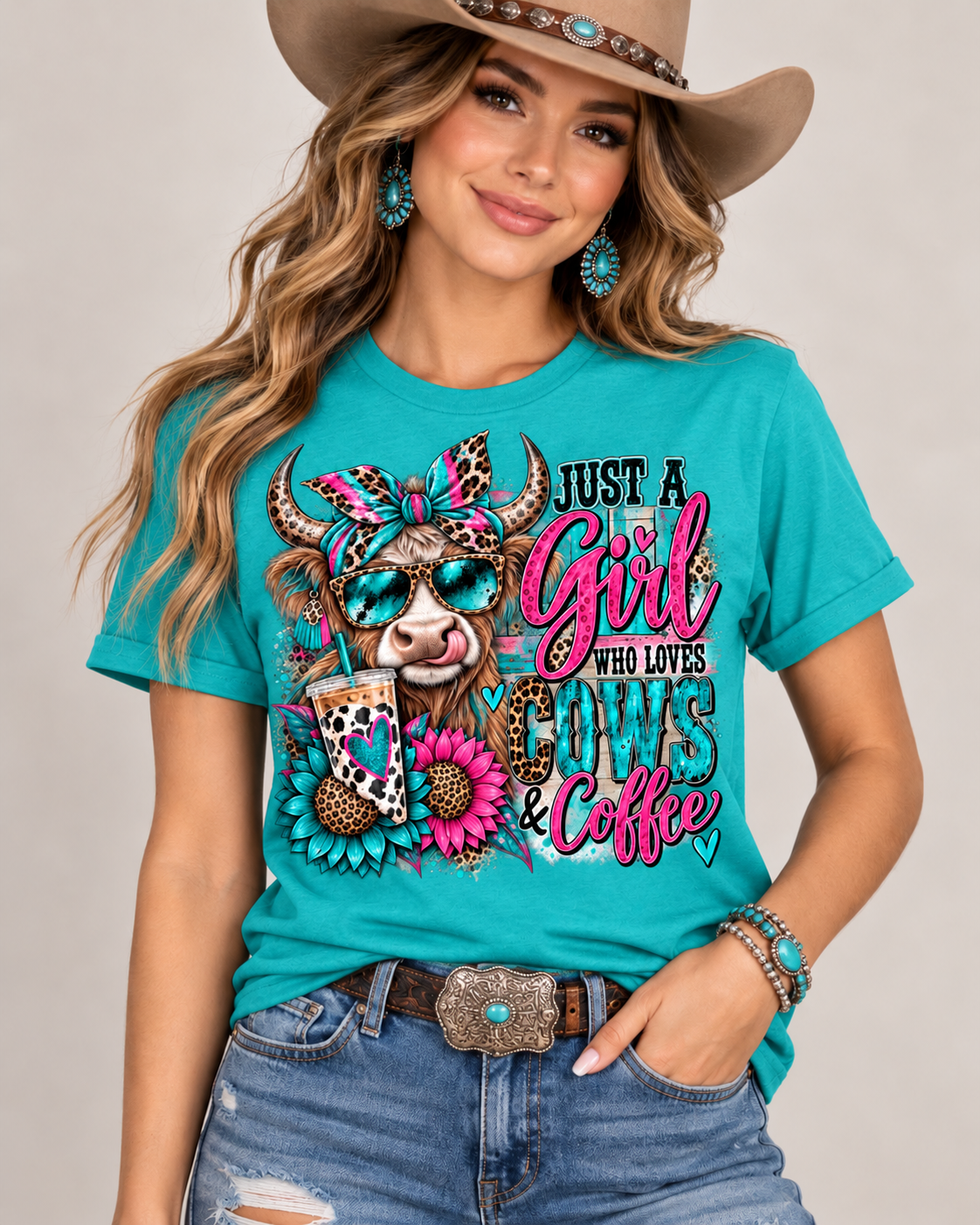 Just a Girl Who Loves Cows & Coffee” 🩷☕🐄