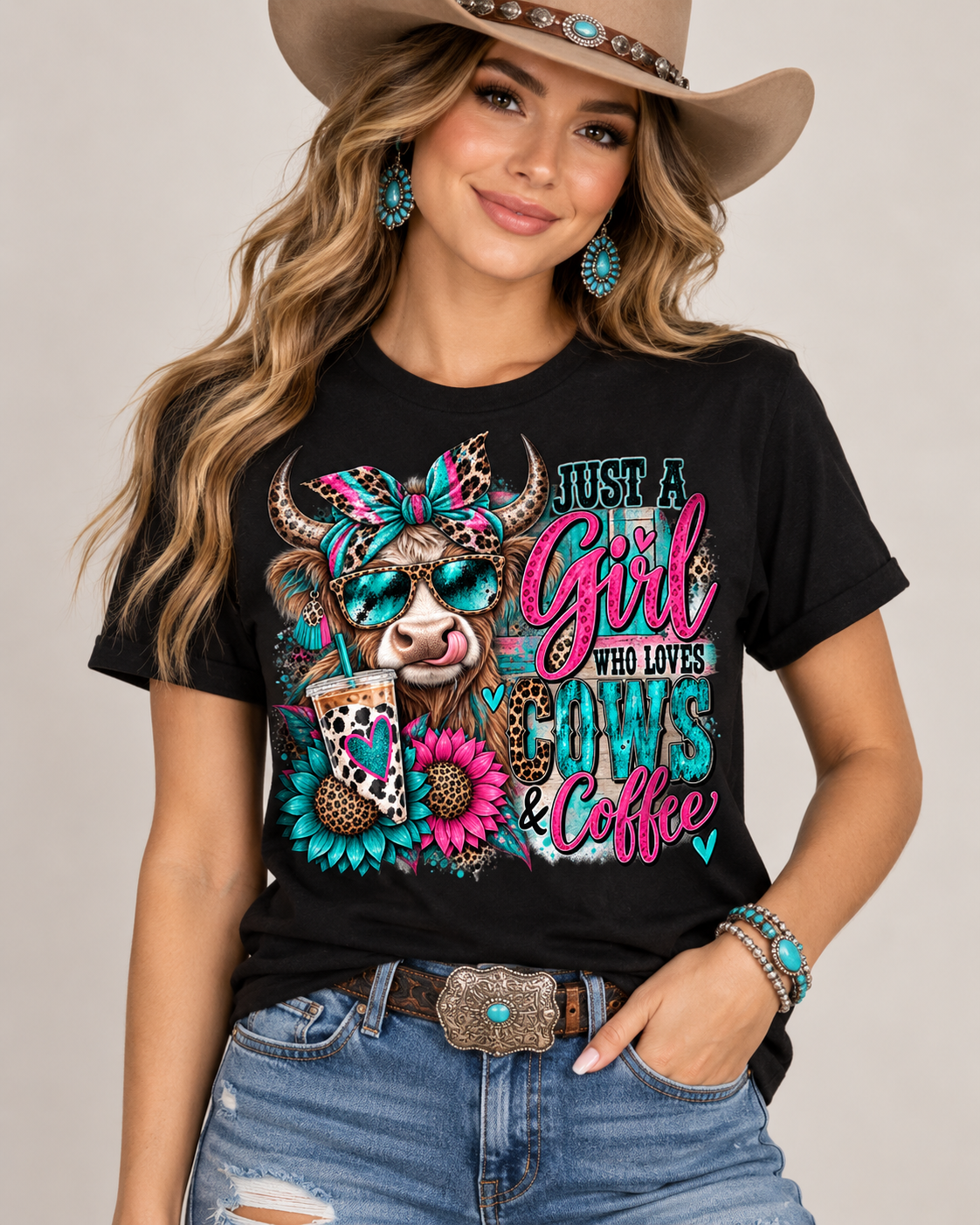 Just a Girl Who Loves Cows & Coffee” 🩷☕🐄